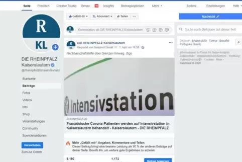 Die Nachricht, dass in Kaiserslautern zwei Franzosen medizinisch versorgt werden, löste auf der Facebook-Seite der RHEINPFALZ gr