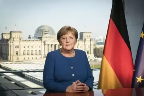 Unaufgeregt, nüchtern, sachlich. Die Kanzlerin bei ihrer Fernsehansprache zum Coronavirus.