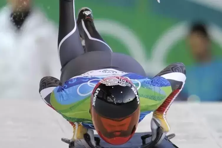 Skeletonpilotin Kerstin Szymkowiak ist 2010 in Vancouver schwanger zu olympischem Gold gefahren.