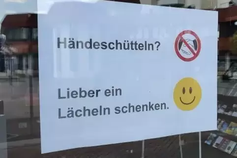 Das Rathaus in Limburgerhof im Corona-Modus. Aber immer positiv bleiben.