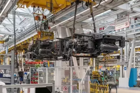 Im Lastwagenwerk Wörth liefen im Jahr 2019 85.000 Lastwagen vom Band. 