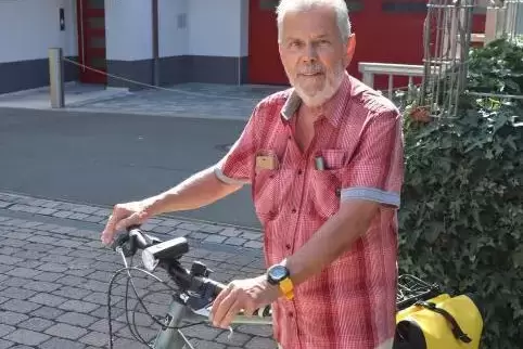 Fordert und fördert gute Bedingungen für Radfahrer in Speyer: Werner Zink. Fordert und fördert gute Bedingungen für Radfahrer in Speyer: Werner Zink.