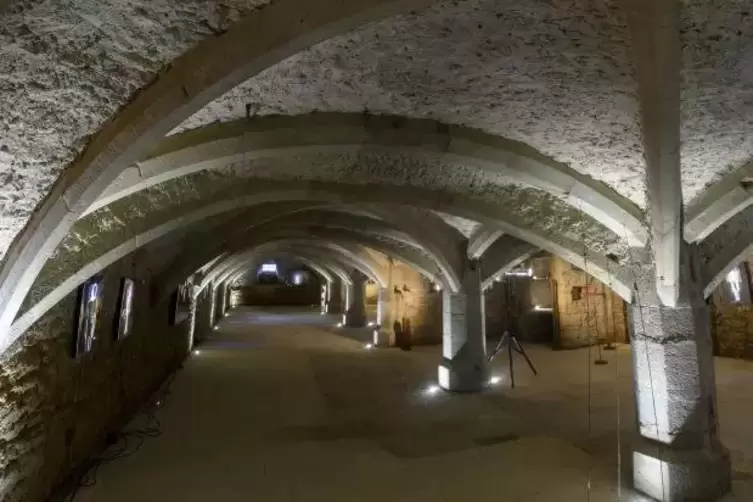 Gehört zweifellos zu den Sehenswürdigkeiten: das Gewölbe im Veldenz-Schloss.