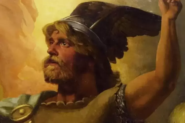 Mit dieser Kriegerdarstellung zeigte Anton von Werner, wie er sich eine Symbolfigur f&uuml;r Norddeutschland vorstellte.