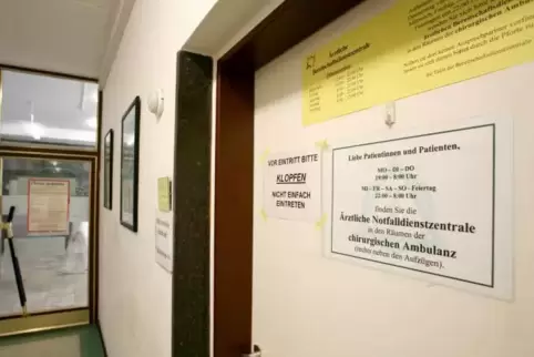 Die Bereitschaftsdienstzentrale in Kandel, als sie noch geöffnet war. 