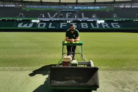 In Wolfsburg heimisch geworden: Andreas Stuber in der VW-Arena. 