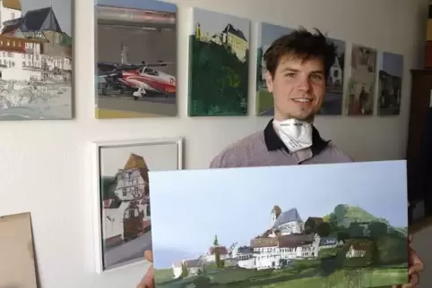 Heinrich Mauersberger in seinem Atelier. 