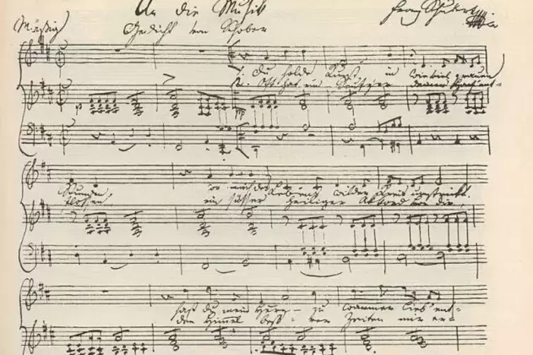 „An die Musik“: in Schuberts Handschrift. 
