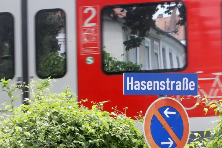Geplanter Standort für S-Bahnhaltepunkt Süd: zwischen Hirsch- und Hasenstraße.