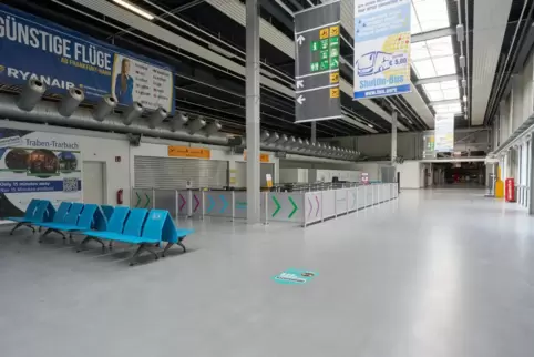 Leeres Terminal : Die Corona-Krise verschärft die Lage für den ohnehin schwächelnden Flughafen Hahn. 
