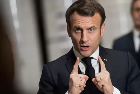 Frankreichs Präsident Emmanuel Macron sprach zu Beginn der Krise vom „Krieg“ gegen das Virus. 