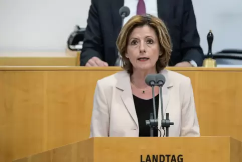 Ministerpräsidentin Malu Dreyer bei der Regierungserklärung.