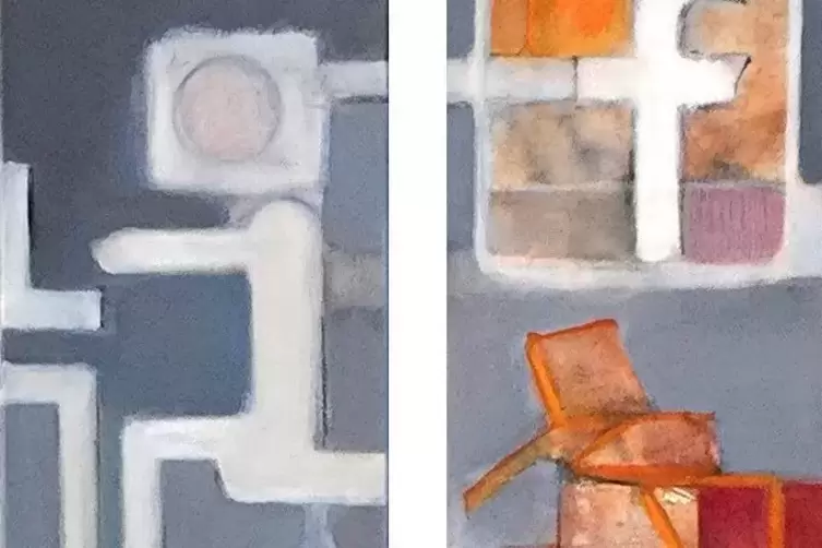 „Arbeitszeit-Lebenszeit“ heißt das Diptychon, mit dem Ursula Faber an der virtuellen Ausstellung teilnimmt. 