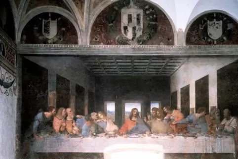 Eines der bekanntesten Wandgemälde der Welt: Leonardo da Vincis Abendmahl. Das etwa neun Meter breite und mehr als vier Meter ho