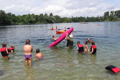 Ein Ausflugsziel während der Dannstadt-Schauernheimer Ferienbetreuung ist normalerweise der Lingefelder Badesee. Aber in diesem 
