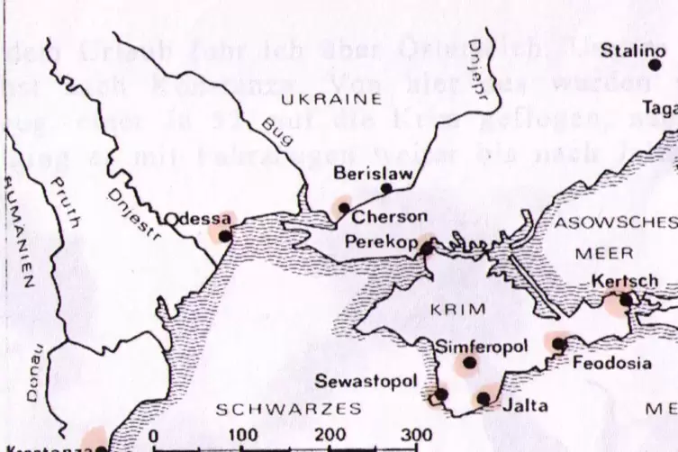 Auf der Halbinsel Krim geriet Eugen Harth in sowjetische Gefangenschaft.