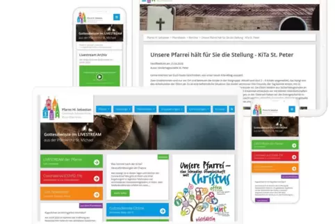 Angebote online statt im persönlichen Kontakt: ein Auszug der Homepage der Pfarrei. 