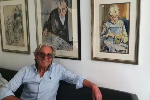 Ditscher, wohin man blickt: Im Esszimmer von Ulrike Menzel-Häckel und Werner Häckel hängen die Bilder von Otto Ditschers Eltern,