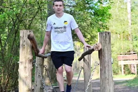 Trimmt sich: RHEINPFALZ-Mitarbeiter Timo Konrad nahe Dudenhofen.