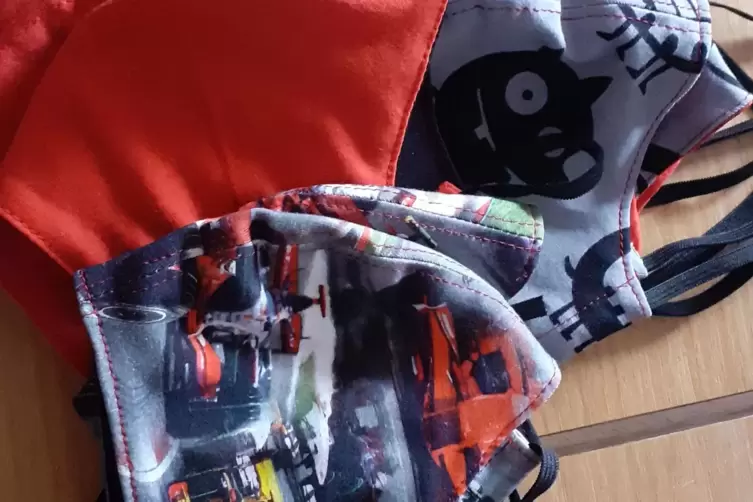 Kinderschutzmasken aus W&ouml;rth. 