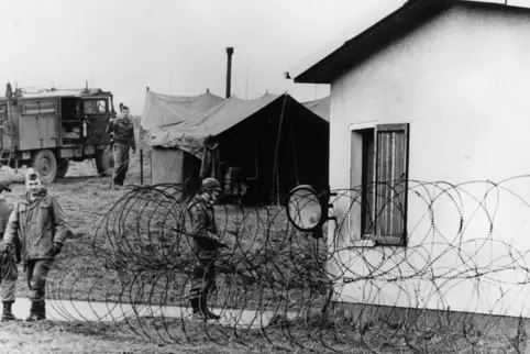 Das Wachgebäude, auf das 1969 der tödliche Überfall verübt wurde.