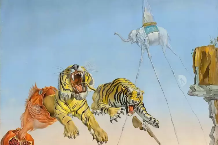 Spektakul&auml;r: Dal&iacute;s &bdquo;Traum verursacht durch den Flug einer Biene um einen Granatapfel vor dem Erwachen&ldquo;, 1944. Aus dem Madrider M