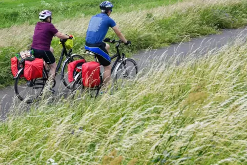 Radtouristen. 