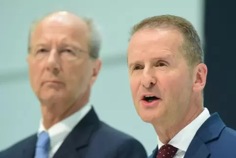 Herbert Diess (rechts ) und Hans Dieter Pötsch