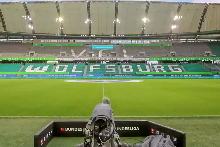 Die Arena in Wolfsburg – Arbeitsstätte auch für die Firma Banf Werbung aus Kaiserslautern.