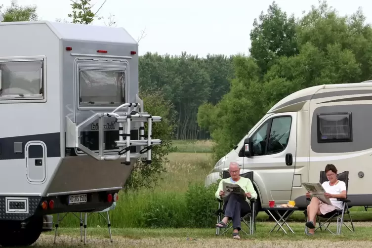 Der Campingplatz in Ingenheim ist fast bis auf den letzten Platz ausgebucht.