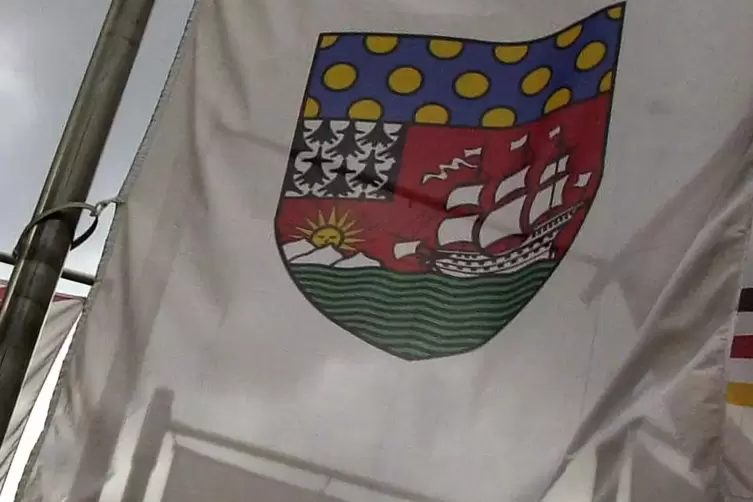 Die Flagge von Ludwigshafens Partnerstadt Lorient.