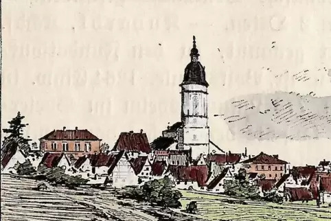 Kandel – kolorierter Holzstich, um 1890 (Sammlung Ludwig Hans). 