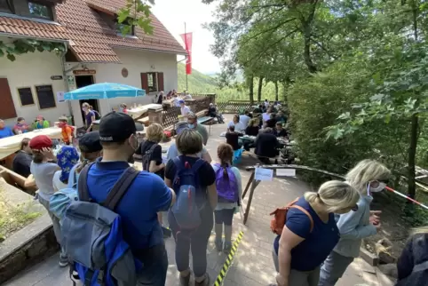 Der Andrang wie hier an Pfingstsonntag am Naturfreundehaus Kiesbuckel war groß.