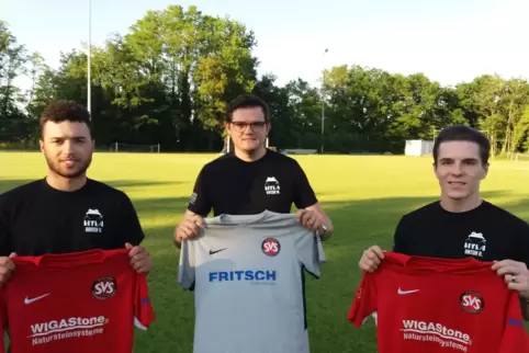Neuzugänge beim SVS: (von links) Aaron Valentini, Viktor Witt und Anton Artemov. 