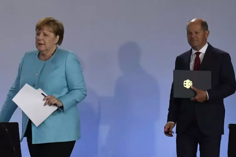 Angela Merkel und Olaf Scholz haben am Mittwochabend das Konjunkturpaket vorgestellt. 
