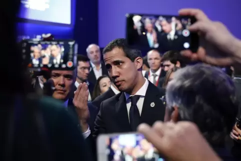 Auf dem Davoser Weltwirtschaftsforum im Januar stand Juan Guaidó noch im Mittelpunkt. 