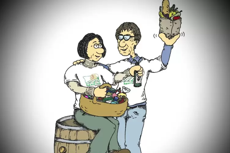 Sybille und Niels-Holger Albrecht vom Grünstadter Naturkostladen „Herrlisch“.