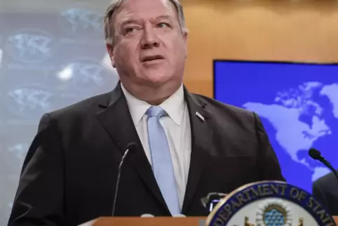 US-Außenminister Mike Pompeo sagte über den Internationalen Strafgerichtshof in Den Haag, er werde „nicht dabei zusehen, wie uns