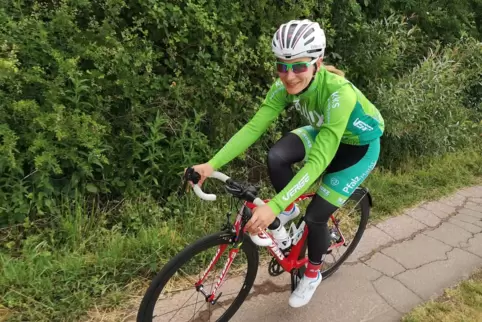 Immer schön lächeln: Miriam Welte beim Training.