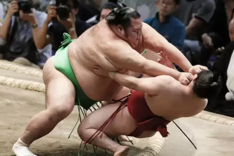 Viele Sumo-Ringer ernähren sich ungesund. 