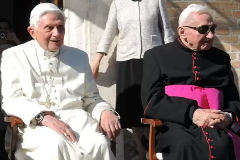 Papst Benedikt XVI.: Besuch bei krankem Bruder Georg (Bild aus dem Jahr 2017). 