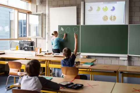 Noch gilt das Abstandsgebot in den Klassenzimmern. 