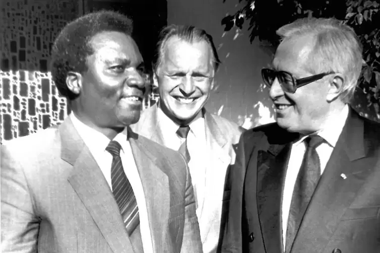 Die Gründerväter der Partnerschaft zwischen Rheinland-Pfalz und Ruanda (von links): der frühere ruandische Präsident Juvenal Hab