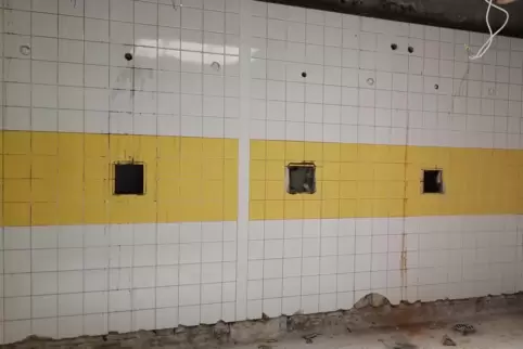 Die Sanitäranlagen in der VG-Halle werden gerade saniert. 