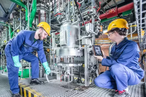 Ausbildung in Vor-Corna-Zeiten bei der BASF: zwar mit Abstand, aber ohne Maske.