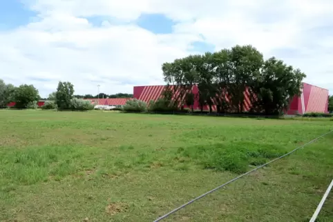 Auf der Grünfläche zwischen dem Logistik-Zentrum und der Reitsportanlage soll der Neubau entstehen. 