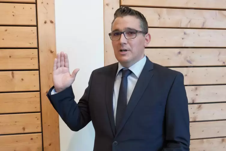 Bj&ouml;rn Bernhard bei seiner Amtseinf&uuml;hrung Ende Mai. 
