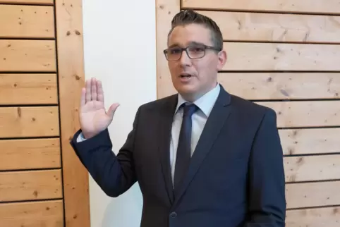 Björn Bernhard bei seiner Amtseinführung Ende Mai. 