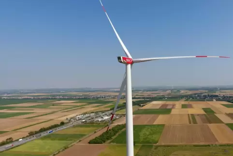 Dieses Windrad hat die Firma Gaia in Großniedesheim errichtet. In der VG Leiningerland sollen acht neue Räder aufgestellt werden