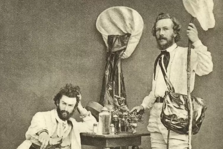 Ernst Haeckel (rechts) und Nikolai Miklucho-Maclay unternahmen mehrere Forschungsreisen zusammen.